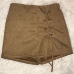 Figleaf Faux Suede Lace Up Skort Photo 0