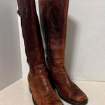 Nicole Leather Side Zip Riding Boots Size 6 Photo 0
