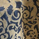 Skies Are Blue  Blue Denim Olive Green Velvet Cotton Dress Size M Photo 4