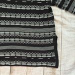 Marla Wynne Cardigan Womens Size 1X Black Beachy Nautical Stripe Open Front Photo 13