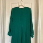 ZARA Green Pleated Jumpsuit Size Medium Long Sleeves Event Blogger Fave Photo 7