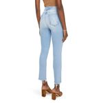 NWT Mother Mid Rise Dazzler Ankle Fray in Hopeless Romantic Stretch Crop Jean 32 Blue Photo 2