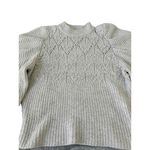 A New Day Grey Cable Knit Long Sleeve High Neck Sweater Pullover Style Medium Photo 1