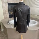 Por Santa Maria Sz 40 Italy Vintage Fine Leather CHOCOLATE Brown Women’s Coat: Photo 11