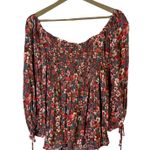 Vine & Love Smocked Bust Floral Print Long Sleeve Top M Photo 0