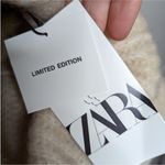 ZARA  Limited Edition wool mohair blend beaded turtleneck sweater in an oatmeal Photo 4