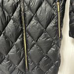 Michael Kors  petite quilted Hooded Black Packable Puffer Coat jacket size small Photo 4
