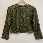 Urban Outfitters Vintage Women Size Small Cropped Button Up Jacket Lace Green Photo 0