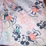 Disney  Mickey Mouse Capri Wide Leg Pajama Pant White Pink Size Medium Photo 2