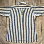 VTG 80s LL Bean Button Up Shirt Women’s M Blue White‎ Stripes Cool Weave Coastal Size M Photo 7