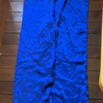 Victoria's Secret Vintage 80s Victoria’s Secret Gold Label Satin Dark Blue Pajama Pants Sz. S Photo 0
