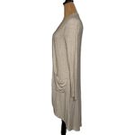 FORE Button Front Duster Cardigan Long Sleeve Pockets Knit Beige Women's Size L Tan Size L Photo 1