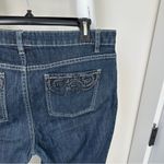 White House | Black Market  Dark Blue Boot Cut Jewel Accent Jeans Size 10 Photo 4