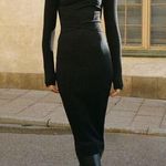 ZARA nwt ribbed cut out maxi turtleneck maxi knitted dress Photo 0