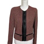 Sandro Paris Womens Violaine Tweed Jacket FR38 US Medium Career Sparkle Full Zip Photo 0