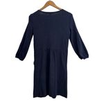 BODEN LONG SLEEVE COTTON DRESS SIZE 4 PETITE NAVY PULLOVER DRESS W/ SIDE POCKETS Blue Photo 2