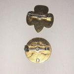 Lot of 2 Vintage Girl Scout Brownie Pins Gold Photo 2