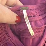 Free People  Perfectly Victorian Embroidered Mini Dress Size Medium Pink Boho Photo 9