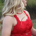 Red Lace Homecoming / Formal Dress Size XS Photo 4