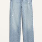 Old Navy Women's extra high-rise wide leg ripped light wash jeans Photo 0