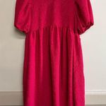 Who What Wear Women's Puff Short Sleeve Dress, Barberry Size S Photo 1