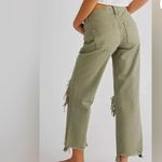 Free People EUC  Maggie Distressed Jeans Moss Green Size 25 Photo 1