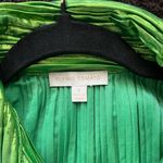 Flying Tomato NWOT Boutique  pleated lime metallic button down top size small Photo 6