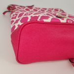 Dooney & Bourke Pink & White Geo Print Canvas Crossbody Photo 6