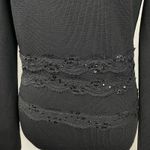 Vertigo  Paris Black Lace & Sequin Button Front Knit Cardigan Sweater Small Photo 9