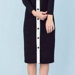 NEW Sonnet James Lou Dress Black & White Textured Waffle Knit Play Dress Size XS Photo 0