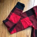 Old Navy Onesie Red and Black Plaid Front Button Closure Pajamas Women’s Size L Photo 3