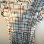As You Wish As U Wish Plaid Maxi Dress - Blue and Orange Striped SZ M Short Sleeve Tee Lace Photo 4