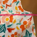 Everly Floral Tank Top Sleeveless Casual Summer Blouse White Orange Large Photo 4