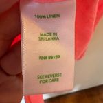 Lilly Pulitzer  Sea View Linen Button Down Shirt in Pink Size Medium Photo 4