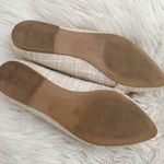 Ann Taylor | Textile Upper Plaid Off White Tan Bow Loafers Tweed Flats | 8.5 Photo 5