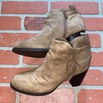 Bongo Alessandra tan faux suede fringe ankle booties Photo 2