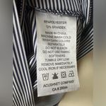 FootJoy  NBC Golf Polo Women's Size L Dark Blue White Stripe Short Sleeve Shirt Photo 5