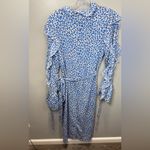 Never Fully Dressed Women's Saint Anouck Blue Leopard‎ Midi Dress Size Medium Photo 1