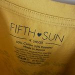 Fifth Sun  Dragonfly Crop Top T Shirt Womens Yellow XS Extra Small Raw Hem Cute Photo 3
