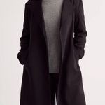 Quince Stretch Crepe Trench Coat Black XS NWT Photo 3