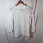 Michael Stars NWOT  White and Cream Pullover Sweater Comfort Knit Relaxed Sz M/L Photo 4