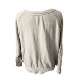 Free People  Floral Lace Long Sleeve Sweatshirt XS Women’s Gray Photo 2