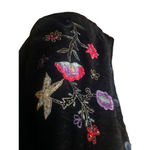 White Stag  Vintage Embroidered Chenelle Long Sleeve Black Button Down Shacket Si Photo 6