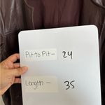 Chico's Chico’s Maroon faux leather jacket size 2 (their 12/14 or large) Photo 9