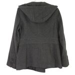 Croft & Barrow  Charcoal Gray Double-Breasted Wool Pea Coat Medium Women's Coat Photo 1