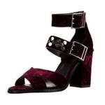 Rebecca Minkoff Velvet Studded Ankle Strap Block Heels Size 7.5 Photo 0