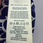 Anthropologie  Beaded Scalloped‎ Pants •S Blue White Side Stripe Rayon Photo 8