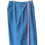 Vintage 80’s Midi Southwestern denim skirt Size 8 Photo 0