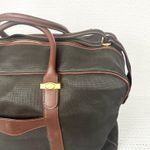 Dunhill Authentic Vintage Brown Grey Coated Canvas Weekender Bag Plaid Lining Photo 10