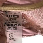 Montce NWT Prima Sparkle Slip Dress Women’s Size Small Pink Ruched Open Back Gow Photo 13